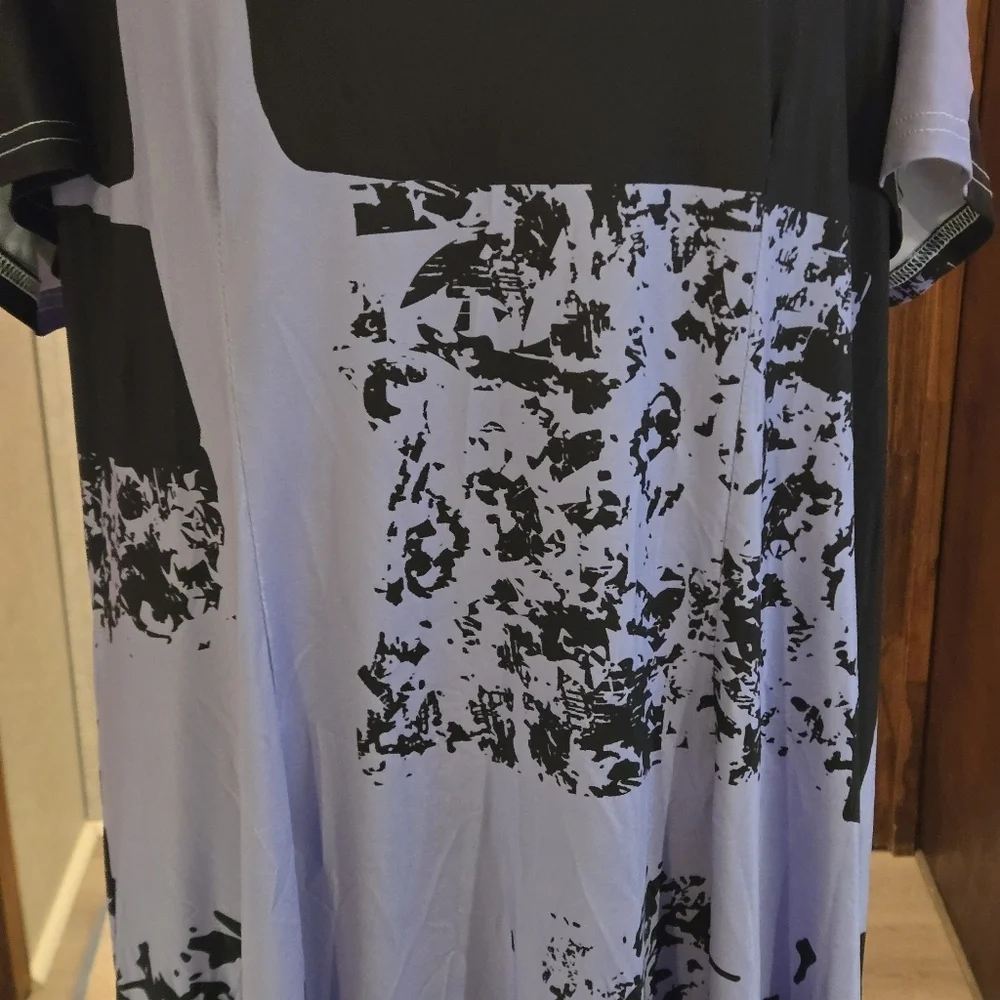 Shein 3XL Elegant Purple and Black Women's Cold Shoulder Maxi Dress Silky Soft - Picture 15 of 15